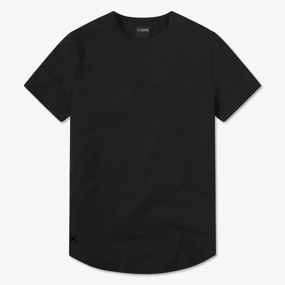 Cuts Clothing AO Curve-Hem tee - Black
